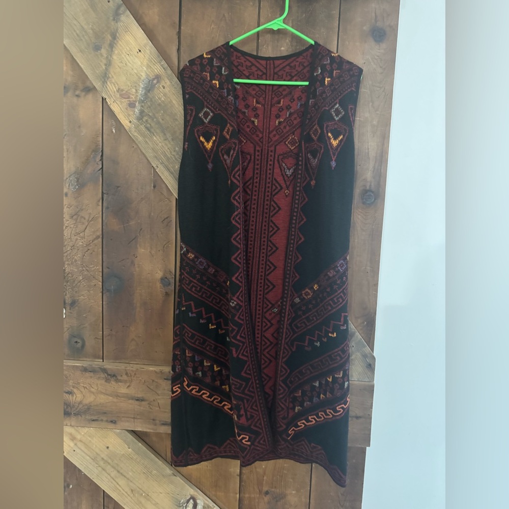 Reversible Elegant Red And Black Patterned Dress - image 4